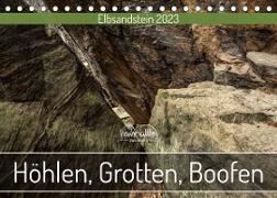 Höhlen, Grotten, Boofen - Elbsandstein (Tischkalender 2023 DIN A5 quer)