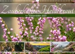 Zauberhaftes Heidekraut - Elbsandstein (Wandkalender 2023 DIN A3 quer)