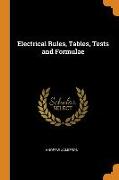 Electrical Rules, Tables, Tests and Formulae