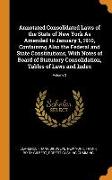 Annotated Consolidated Laws of the State of New York As Amended to January 1, 1910, Containing Also the Federal and State Constitutions, With Notes of