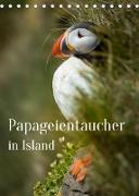Papageientaucher in Island (Tischkalender 2023 DIN A5 hoch)