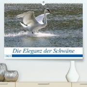 Die Eleganz der Schwäne (Premium, hochwertiger DIN A2 Wandkalender 2023, Kunstdruck in Hochglanz)