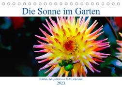 Die Sonne im Garten - Dahlien, fotografiert von Ralf Kretschmer. (Tischkalender immerwährend DIN A5 quer)