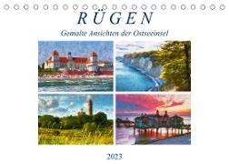 Rügen - Gemalte Ansichten der Ostseeinsel (Tischkalender 2023 DIN A5 quer)