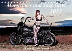 Motorräder und Sexy Girls (Tischkalender 2023 DIN A5 quer)