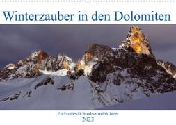Winterzauber in den Dolomiten (Wandkalender 2023 DIN A2 quer)