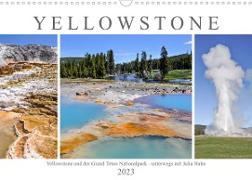 Yellowstone und der Grand Teton Nationalpark - unterwegs mit Julia Hahn (Wandkalender 2023 DIN A3 quer)