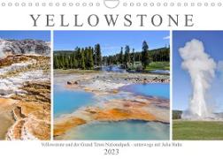 Yellowstone und der Grand Teton Nationalpark - unterwegs mit Julia Hahn (Wandkalender 2023 DIN A4 quer)