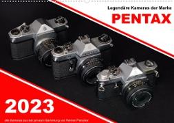 Legendäre Kameras der Marke Pentax (Wandkalender 2023 DIN A2 quer)