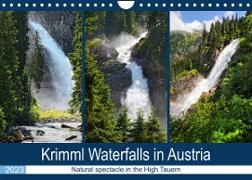 Krimml Waterfalls in Austria - Natural spectacle in the High Tauern (Wall Calendar 2023 DIN A4 Landscape)