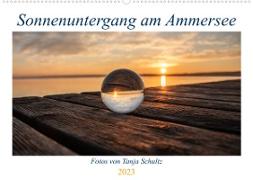 Sonnenuntergang am Ammersee (Premium, hochwertiger DIN A2 Wandkalender 2023, Kunstdruck in Hochglanz)
