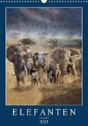 Elefanten - wie gemalt (Wandkalender 2023 DIN A3 hoch)