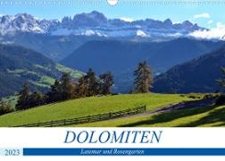 Dolomiten - Latemar und Rosengarten (Wandkalender 2023 DIN A3 quer)
