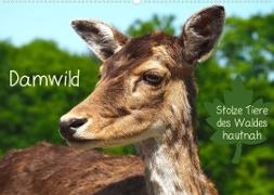 Damwild - stolze Tiere des Waldes hautnah (Wandkalender 2023 DIN A2 quer)