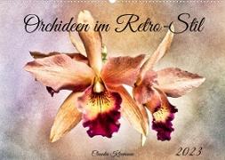 Orchideen im Retro-Stil (Wandkalender 2023 DIN A2 quer)