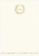 Design-W-Blatt DIN A4-Merry christm. m. Kranz-Ivory/HF gold