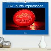 Kiwi - bunte Impressionen (Premium, hochwertiger DIN A2 Wandkalender 2023, Kunstdruck in Hochglanz)