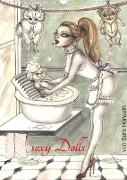 SEXY DOLLS - süße Pin-up Illustrationen, Zeichnungen, Grafiken und Malerei der Marke "Burlesque up your wall" von Sara Horwath (Wandkalender 2023 DIN A3 hoch)