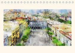 Las Palmas de Gran Canaria - Aquarelle (Tischkalender 2023 DIN A5 quer)