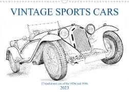 Vintage Sports Cars (Wandkalender 2023 DIN A3 quer)