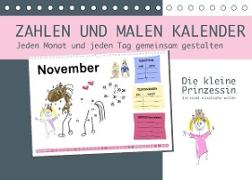 Zahlen und Malen Kalender mit der kleinen Prinzessin (Tischkalender 2023 DIN A5 quer)