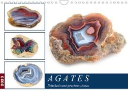 Agates - Polished semi-precious stones (Wall Calendar 2023 DIN A4 Landscape)
