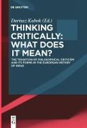 Thinking Critically: What Does It Mean?