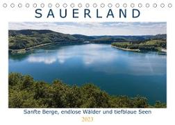 Sauerland - sanfte Berge, endlose Wälder und tiefblaue Seen (Tischkalender 2023 DIN A5 quer)