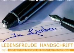 Lebensfreude Handschrift (Wandkalender 2023 DIN A2 quer)