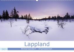 Lappland - Winterwandern Impressionen (Wandkalender 2023 DIN A2 quer)