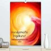 Handgemalte Engelkunst Geburtstagskalender (Premium, hochwertiger DIN A2 Wandkalender 2023, Kunstdruck in Hochglanz)