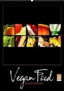 Vegan Food Kalender ¿ Obst und Gemüse auf Schwarz (Wandkalender 2023 DIN A2 hoch)