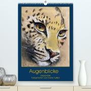 Augenblicke - Tierporträts (Premium, hochwertiger DIN A2 Wandkalender 2023, Kunstdruck in Hochglanz)