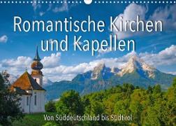 Romantische Kirchen und Kapellen (Wandkalender 2023 DIN A3 quer)