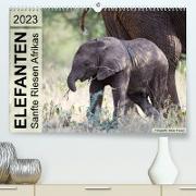 Elefanten - Sanfte Riesen Afrikas (Premium, hochwertiger DIN A2 Wandkalender 2023, Kunstdruck in Hochglanz)