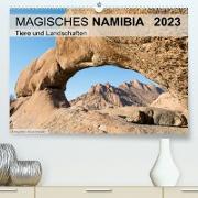Magisches Namibia - Tiere und LandschaftenCH-Version (Premium, hochwertiger DIN A2 Wandkalender 2023, Kunstdruck in Hochglanz)