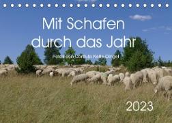 Mit Schafen durch das Jahr (Tischkalender 2023 DIN A5 quer)