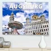 Augsburg ¿ Die Highlights der schwäbischen Metropole (Premium, hochwertiger DIN A2 Wandkalender 2023, Kunstdruck in Hochglanz)