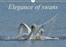 Elegance of swans (Wall Calendar 2023 DIN A4 Landscape)