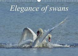 Elegance of swans (Wall Calendar 2023 DIN A3 Landscape)