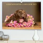 Liebenswerter Labrador 2023 (Premium, hochwertiger DIN A2 Wandkalender 2023, Kunstdruck in Hochglanz)