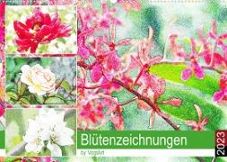 Blütenzeichnungen (Wandkalender 2023 DIN A2 quer)
