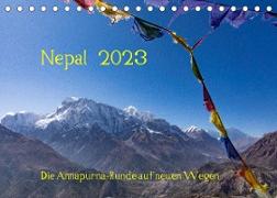 NEPAL - rund um die Annapurna (Tischkalender 2023 DIN A5 quer)