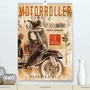 Motorroller - Vespa Galerie (Premium, hochwertiger DIN A2 Wandkalender 2023, Kunstdruck in Hochglanz)