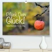 Pflück Dein Glück ¿ Kleine Weisheiten für den Alltag (Premium, hochwertiger DIN A2 Wandkalender 2023, Kunstdruck in Hochglanz)