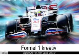 Formel 1 kreativ - Digital Art von Jean-Louis Glineur (Wandkalender 2023 DIN A2 quer)