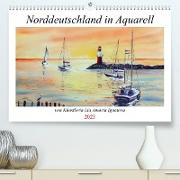 Norddeutschland in Aquarell (Premium, hochwertiger DIN A2 Wandkalender 2023, Kunstdruck in Hochglanz)