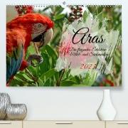 Aras - die fliegenden Edelsteine Mittel- und Südamerikas (Premium, hochwertiger DIN A2 Wandkalender 2023, Kunstdruck in Hochglanz)