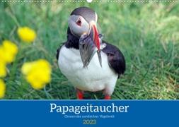 Papageitaucher - Clowns der nordischen Vogelwelt (Wandkalender 2023 DIN A2 quer)