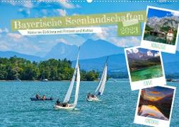 Bayerische Seenlandschaften - Natur im Einklang mit Freizeit und Kultur (Wandkalender 2023 DIN A2 quer)